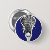 Lacrosse Blue Team Gifts Button (Vorne & Hinten)
