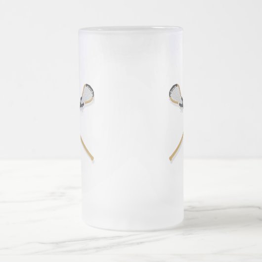 Lacrosse Boss Crossed Sticks Mattglas Bierglas (Mittel)