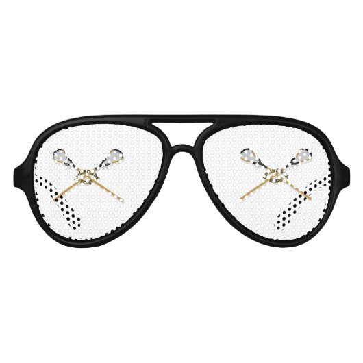 Lacrosse Boss Crossed Sticks Sonnenbrille (Vorderseite)