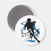 Lacrosse Boys LAX Attack Blue Magnet (Vorderseite/Rückseite)