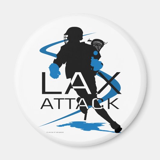 Lacrosse Boys LAX Attack Blue Magnet (Vorne)