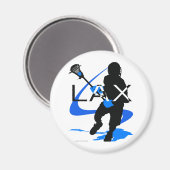 Lacrosse Boys LAX Blue Magnet (Vorderseite/Rückseite)