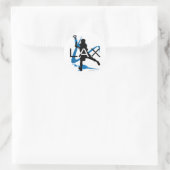 Lacrosse Boys LAX Blue Runder Aufkleber (Tasche)