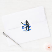Lacrosse Boys LAX Blue Runder Aufkleber (Umschlag)