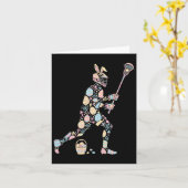 Lacrosse Bunny Easter Easter Easter Day Player Wom Karte (Gelbe Blume)