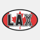 Lacrosse Canada Lax Flag Ovaler Aufkleber (Vorderseite)