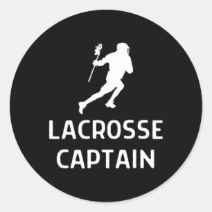 Lacrosse Captain Outfit Women Men Runder Aufkleber