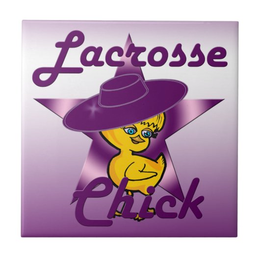Lacrosse Chick Fliese (Vorderseite)