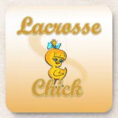 Lacrosse Chick Getränkeuntersetzer (Vorderseite)