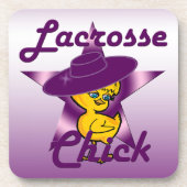 Lacrosse Chick Getränkeuntersetzer (Vorderseite)
