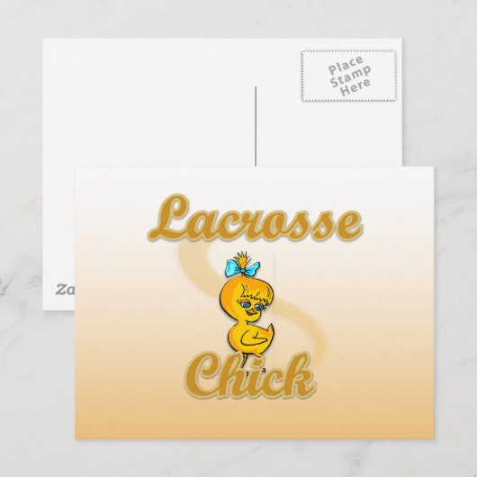 Lacrosse Chick Postkarte (Vorne/Hinten)