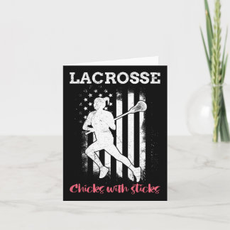 Lacrosse Chicks mit Sticks Lacrosse Karte