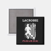 Lacrosse Chicks mit Sticks Lacrosse Magnet (Vorderseite/Rückseite)