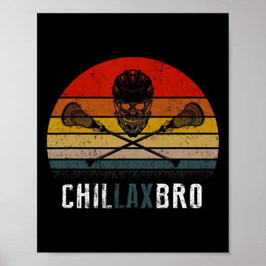 Lacrosse Chillax Bro Vintag Poster (Vorne)