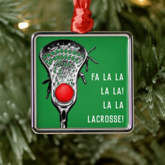 Lacrosse Christmas Cheer Ornament Aus Metall (Baum)