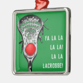 Lacrosse Christmas Cheer Ornament Aus Metall (Links)