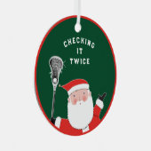 Lacrosse Christmas Collectible Keramik Ornament (Vorderseite Rechts)
