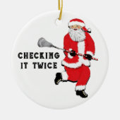 Lacrosse Christmas Collectible Keramik Ornament (Vorne)