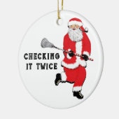 Lacrosse Christmas Collectible Keramik Ornament (Links)