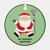 Lacrosse Christmas Collectible Ornament Aus Metall (Vorderseite)