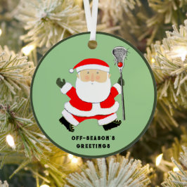 Lacrosse Christmas Collectible Ornament Aus Metall