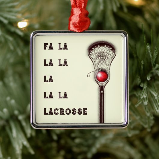 Lacrosse Christmas Collectible Ornament Aus Metall (Baum)