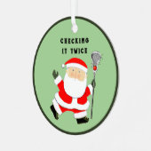 Lacrosse Christmas Collectible Ornament Aus Metall (Vorderseite links)