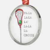 Lacrosse Christmas Collectible Silbernes Ornament (Links)