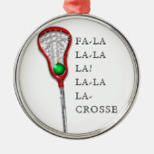 Lacrosse Christmas Collectible Silbernes Ornament (Vorne)