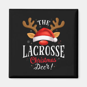 Lacrosse Christmas Deer Pjs Xmas Familie Matching Magnet