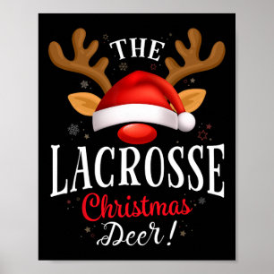 Lacrosse Christmas Deer Pjs Xmas Familie Matching Poster