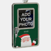 Lacrosse Christmas Foto Rahmen-Ornament Silber (Rechts)