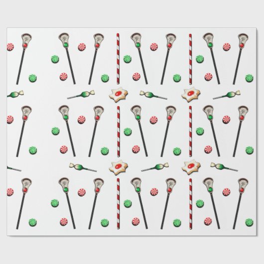 Lacrosse Christmas Geschenkpapier (Flach)