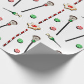 Lacrosse Christmas Geschenkpapier (Ecke)