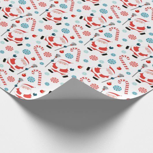 Lacrosse Christmas Geschenkpapier (Ecke)