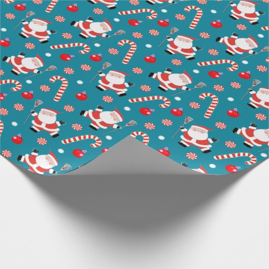 Lacrosse Christmas Geschenkpapier (Ecke)