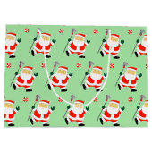 Lacrosse Christmas Holiday Große Geschenktüte (Rückseite)