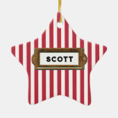 Lacrosse Christmas Keramik Ornament (Hinten)