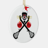 Lacrosse Christmas Keramikornament (Rechts)