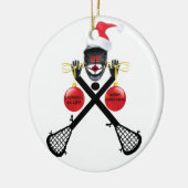 Lacrosse Christmas Keramikornament (Links)