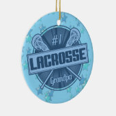 Lacrosse Christmas Ornament, #1 LAX Opa Keramikornament (Rechts)