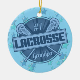 Lacrosse Christmas Ornament, #1 LAX Opa Keramikornament