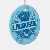 Lacrosse Christmas Ornament, #1 Lax Vater Keramik Ornament (Rechts)