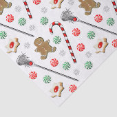 Lacrosse Christmas Pattern Seidenpapier (Ausschnitt)