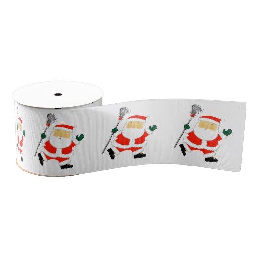 Lacrosse Christmas Satin Ribbon Ripsband (Spule)