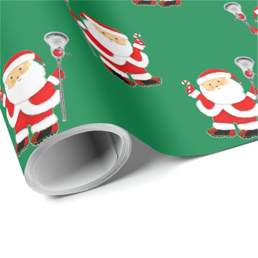 Lacrosse Christmas Wrapping Paper Geschenkpapier (Rolleneckpunkt)