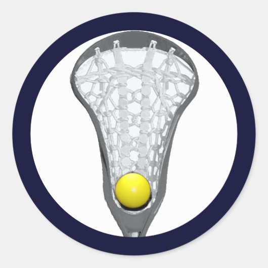 Lacrosse Classic Round Sticker (Vorderseite)