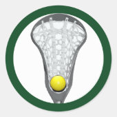 Lacrosse Classic Round Sticker (Vorderseite)