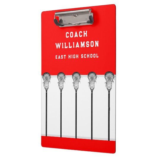 Lacrosse Coach Clipboard Klemmbrett (Links)