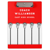 Lacrosse Coach Clipboard Klemmbrett (Vorderseite)